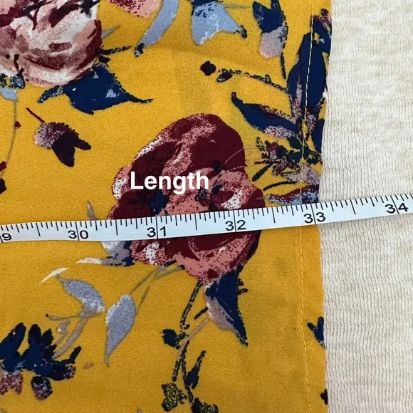 Speechless Women’s Yellow Polyester Loose Fit Long Sleeve Dress Size M - Picture 9 of 10